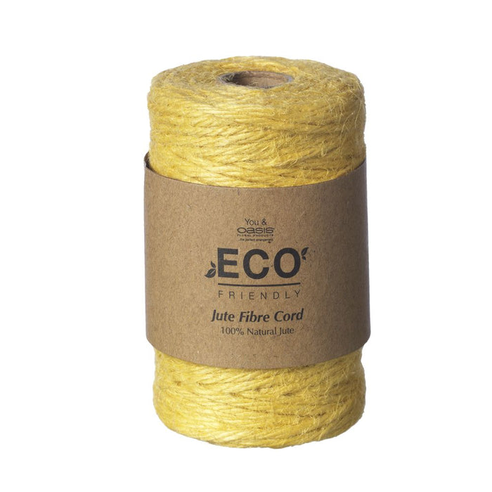 Natural Jute Fibre Cord Roll 2mm x 20m - Mustard