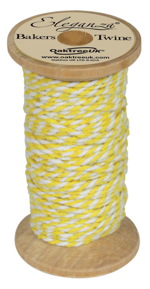 Bakers Twine Wooden Spool -2mm x 15m - Yellow