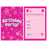 Pink Birthday Holographic Invitations/envelopes 8pcs
