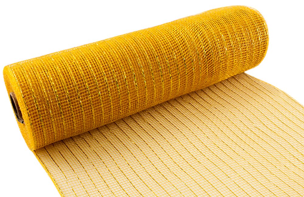 Deco Mesh Metallic 25cm x 9.1m (10yds) -  Gold