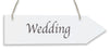 Wooden Wedding Reception Arrow 30 x 7.5cm - Word Choice