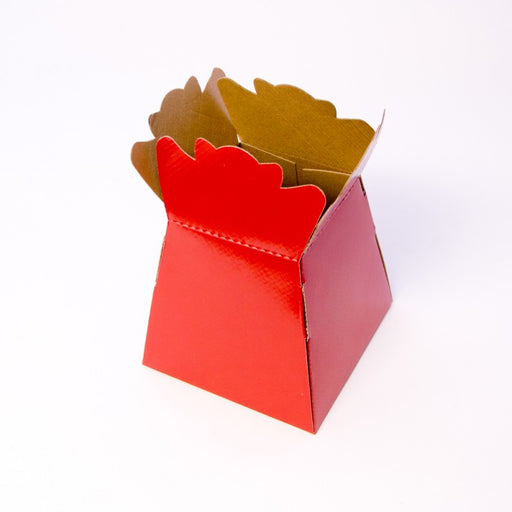 25 Glossy  Porto  Vase Boxes - Deep  Red