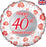 18" Foil Balloon - Happy Anniversary - 40th