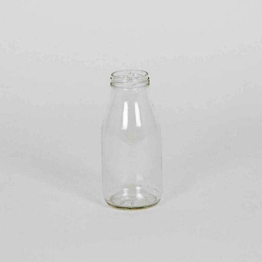 Retro Clear Glass Milk Bottle - 250ml