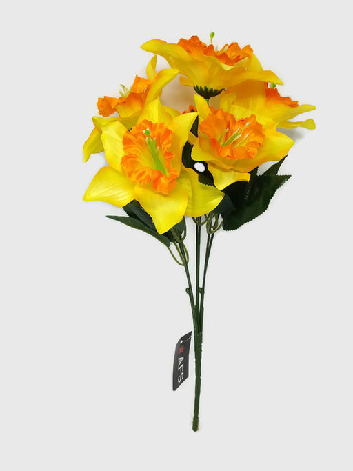 6 Head Daffodil Bush x 36cm - Yellow
