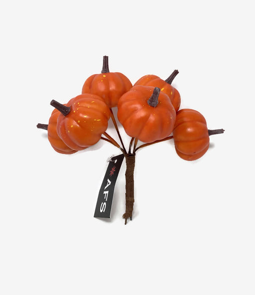 6 Wired Mini Pumpkins - Orange