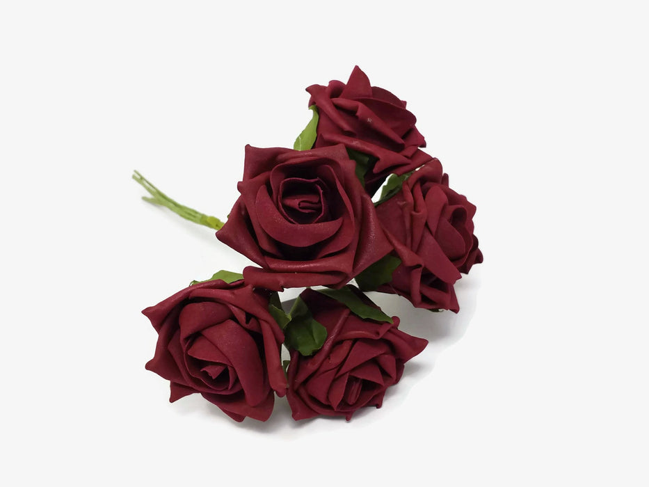 Head Foam Rose Bunch - Burgundy