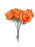 6 Wired Stem Rose Bundle x 27cm - Orange