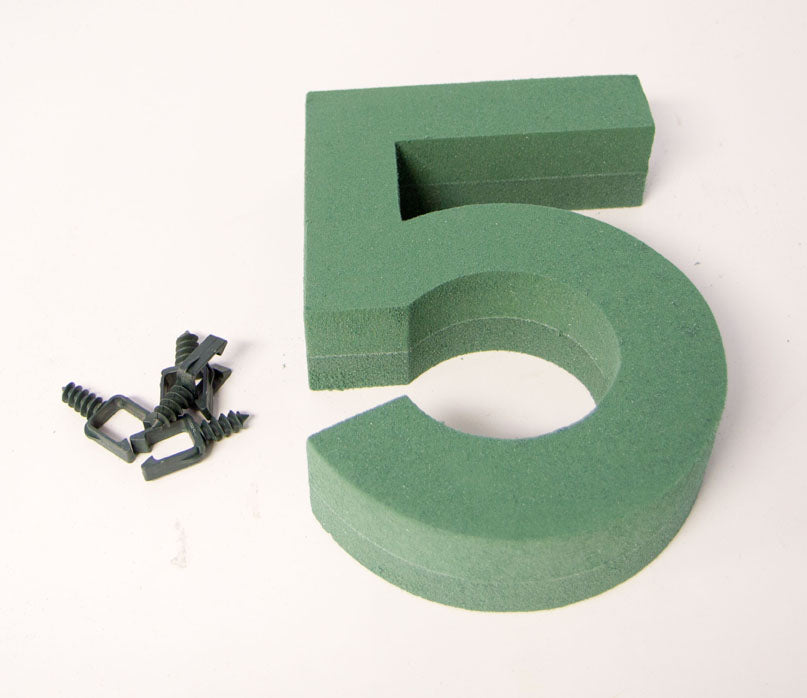 Oasis Floral Foam Number with Clips "5"
