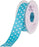 38mmx20m Polka Dot Ribbon Turquoise