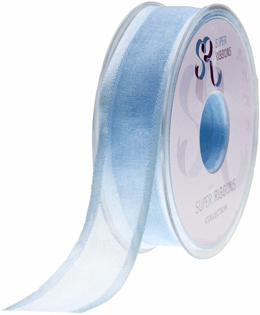 Blue 10mm Satin Edge Organza x 25m