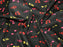 1M 100% Cotton Poplin Musical Coloured Notes Black Fabric x 112cm / 44"
