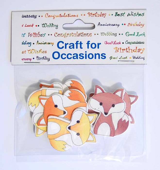 Pack of 6 Craft Foxes