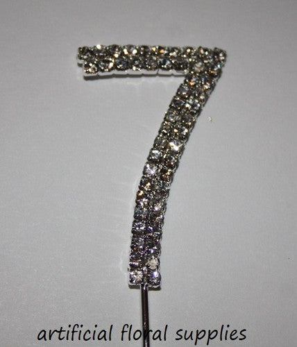 Single Number Diamante Cake Topper "7"