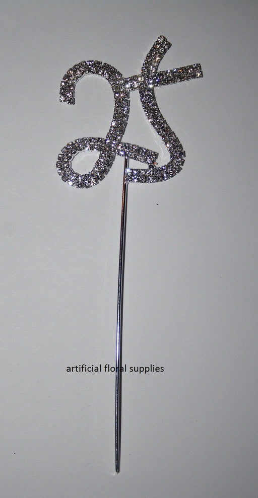 Double Number 25 Diamante Cake Topper 