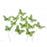 7cm Glitter Butterflies -12pcs per pk on a 20cm Wire - Green