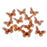 7cm Glitter Butterflies -12pcs per pk on a 20cm Wire - Orange