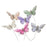 7cm Sparkle Pastel Glitter Butterflies x 12pcs, Peach ,Grey, Green, lilac, White & pink PB0710