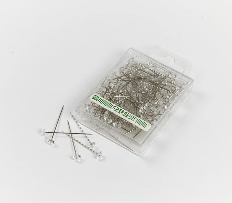 Pack of 100 Diamante Pins 40mm size, 6mm head size