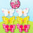 6 Fabric Butterfly Clips with Button, Yellow, Pink Gingham and Purple Floral