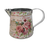 Vintage Style Metal Floral Print Jug - Rose & Home - 11.5cm