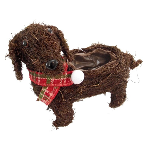 Salim Sausage Dog Planter with Plastic Liner x 28cm