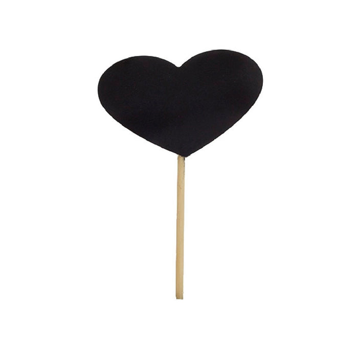Black Bamboo Heart Pick (7.5cm)