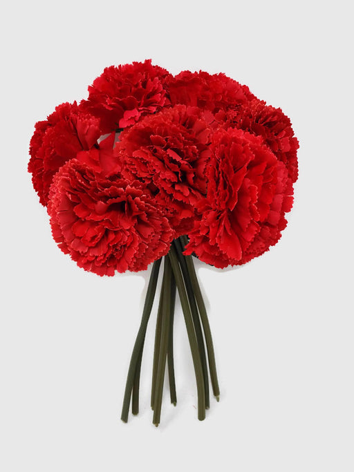 8 Head Carnation Bunch - Red