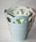 Mint Metal Basket Flower Container 