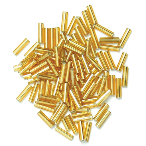 30g Bugle Beads 6mm - Gold