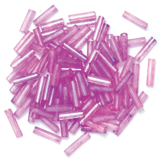 30g Bugle Beads 6mm - lilac