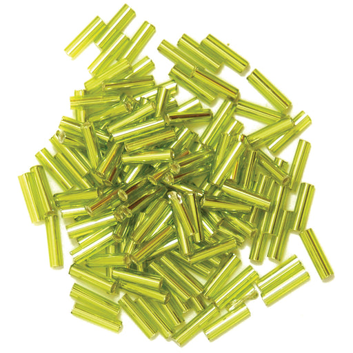 30g Bugle Beads 6mm - Light Green