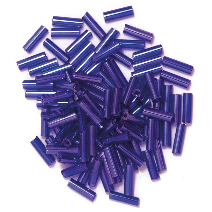 30g Bugle Beads 6mm - Purple