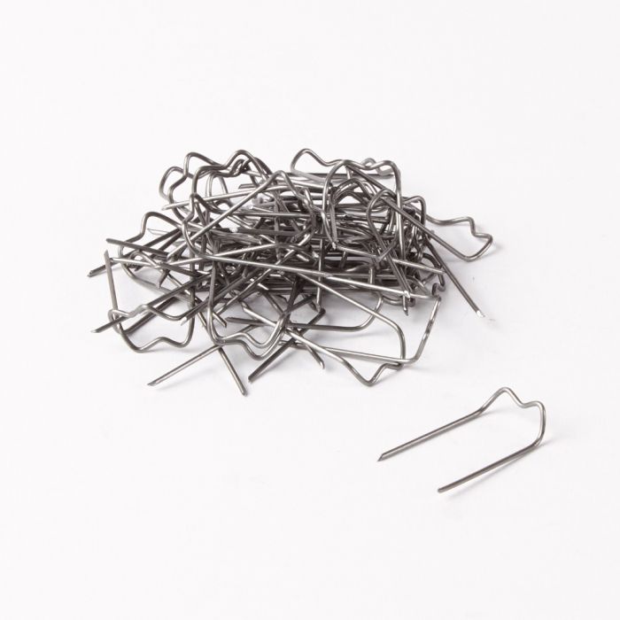 1kg Box of Metal Mossing Pegs 1.7 x 3cm - Bent