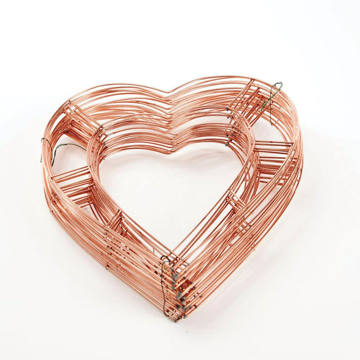 18 Flat Metal Wire Heart Wreath Frame: White