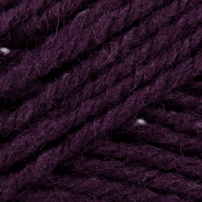 Wool Blend Aran 100g - Burgundy Tweed