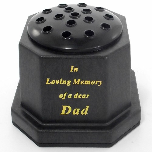 Black In Loving Memory Memorial Pot - Dad