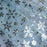 1 metre Organza Fabric with Silver Snowflake x 137cm - Turquoise