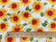 1 Metre 100 % Sunflowers on Ivory x110cm Width - IV785