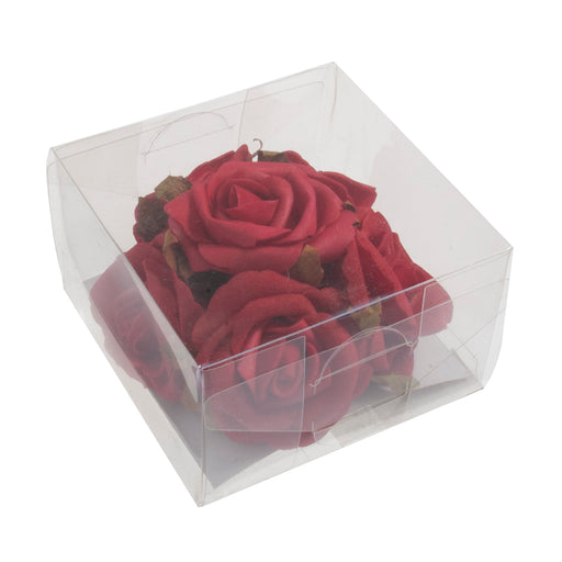 Foam Rose Posy - 6 stems - Red
