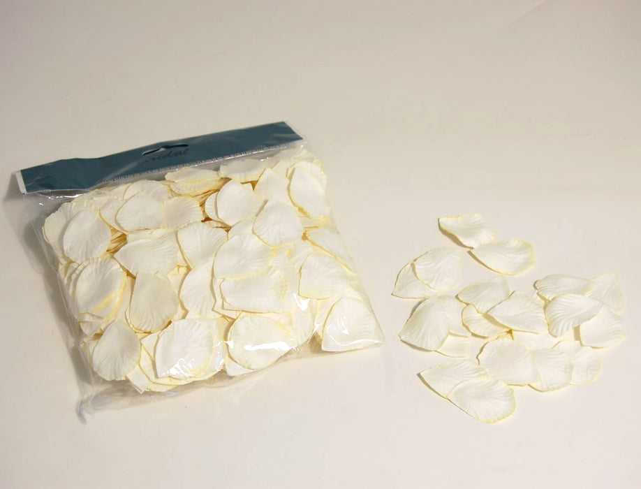 Cream Artificial Silk Rose Petals x 500