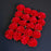 20 Paper Miniature Wired Red Flower Heads x 3.4cm