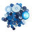 Bag of Craft Buttons: Assorted Dark Blue: 50g