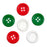 Craft Buttons Giant Pack of 6 - Christmas Colours