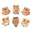 Novelty Wooden Buttons Pack of 6 - Owls