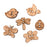 Novelty Wooden Buttons Pack of 6 - Flutterby