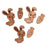 Novelty Wooden Buttons Pack of 6 - Bunnies