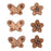 Novelty Wooden Buttons Pack of 6 - Butterflies
