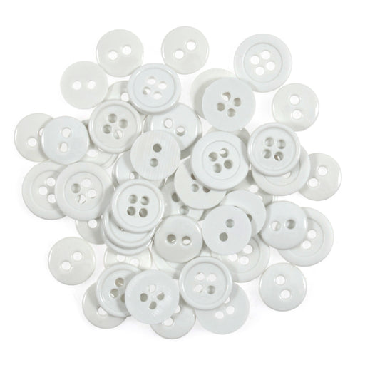 Craft Buttons Pack of 125 -  White