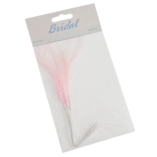 Narrow Feathers x 6 - Pale Pink